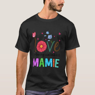 Camiseta Eu Amo Ser Chamado Mamie Floral Mamie