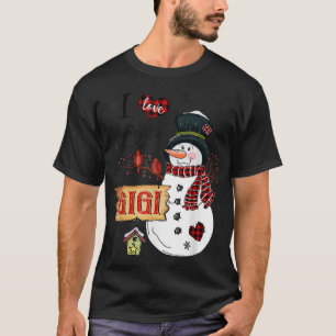 Camiseta Eu Amo Ser Um Boneco de Neve Gigi Natal Natalino D