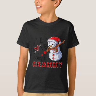 Camiseta Eu Amo Ser Um Boneco de Neve Grammy Dab Natal 2020