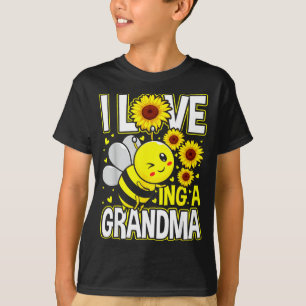 Camiseta Eu amo ser uma abelha girassol avó, dia das mães
