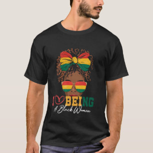 Camiseta Eu Amo Ser Uma Mulher Negra Mês Da História Negra