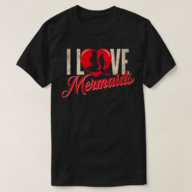 Camiseta Eu amo sereias1 (Frente do Design)