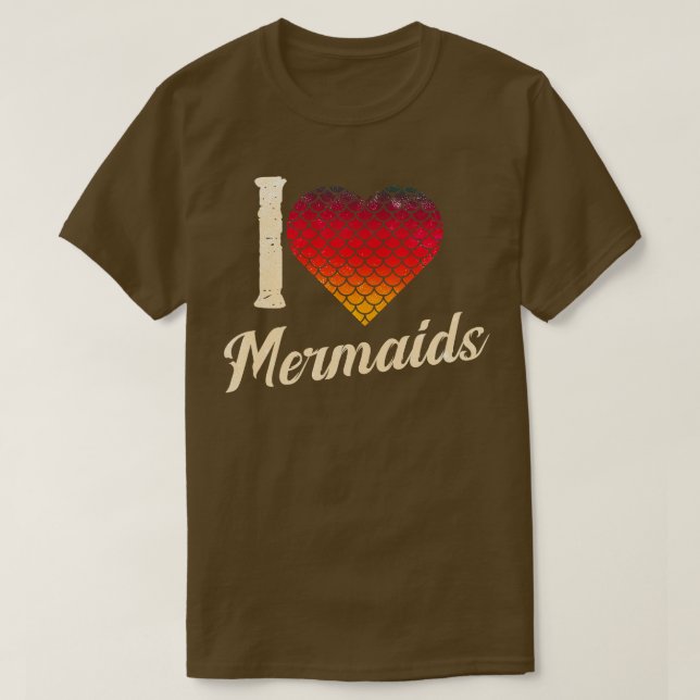 Camiseta Eu amo sereias 3 (Frente do Design)
