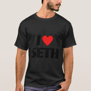 Camiseta Eu Amo Seth Primeiro Nome - I Heart Seth