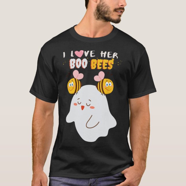 Camiseta Eu Amo Seu Boo Bebês Dia de as Bruxas engraçado Ca (Frente)
