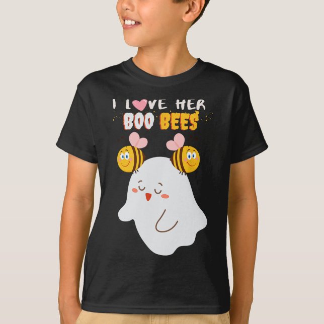 Camiseta Eu Amo Seu Boo Bebês Dia de as Bruxas engraçado Ca (Frente)