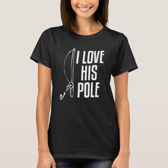 Camiseta Eu Amo Seu Casal de Peixes de Pesca Combinando (Frente)