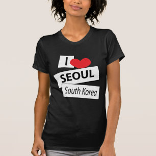 Camiseta Eu Amo Seul Coreia do Sul