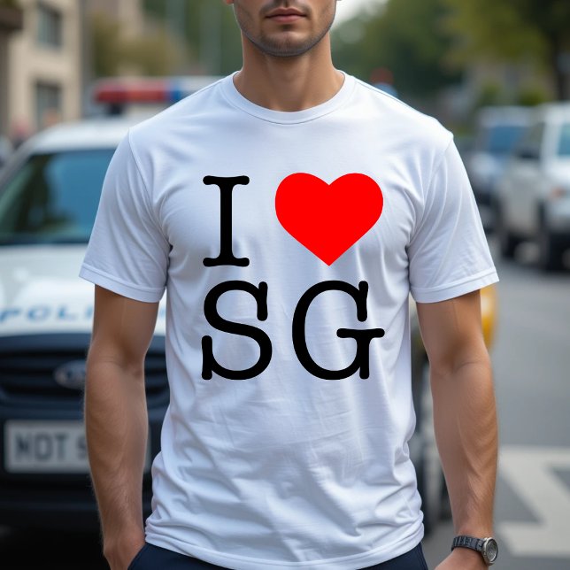 CAMISETA EU AMO SG I HEART SG SINGAPURA T-SHIRT (Criador carregado)