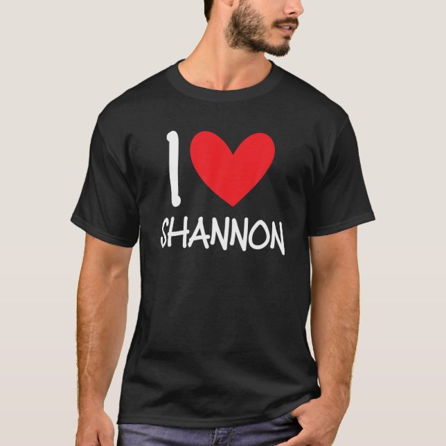Camiseta Eu Amo Shannon Nome Mulher Personalizada BFF Fr (Frente)