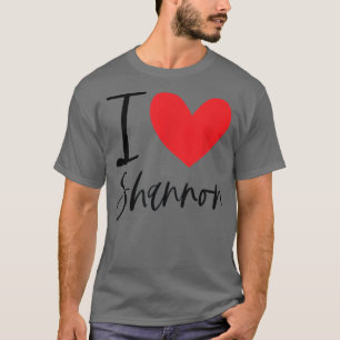 Camiseta Eu Amo Shannon Nome Mulher Personalizada BFF Fr