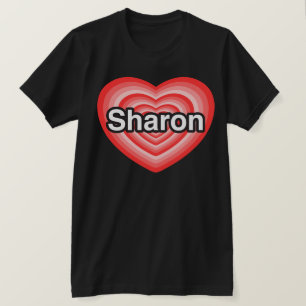 Camiseta Eu amo Sharon. Eu te amo Sharon. Coração