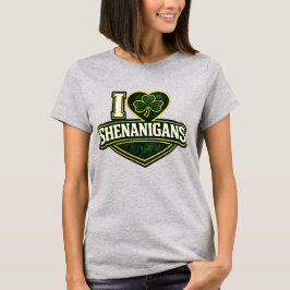 Camiseta Eu amo Shenanigans - Dia de São Patrício