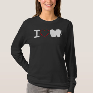Camiseta Eu Amo Shih Tzu Dog Eu Amo Coração