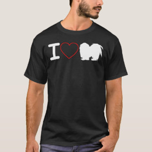Camiseta Eu Amo Shih Tzu Dog Eu Amo Coração