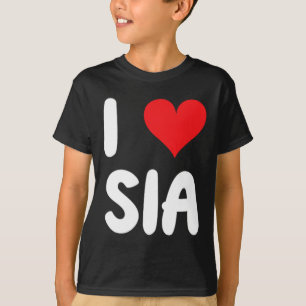 Camiseta Eu Amo Sia - Coração