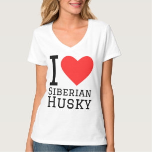 Camiseta Eu amo siberiana husky