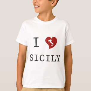 Camiseta Eu amo Sicília