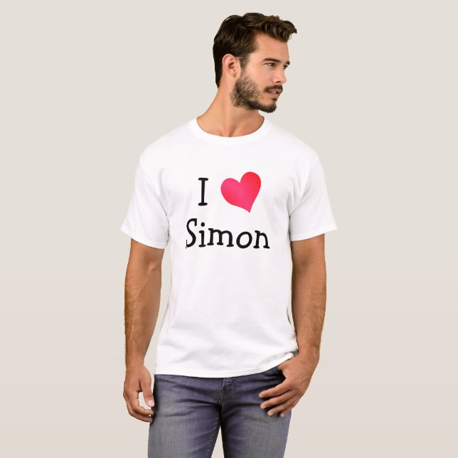 Camiseta Eu Amo Simon Zazzle Brasil