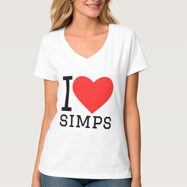Camiseta Eu amo simps (Frente)