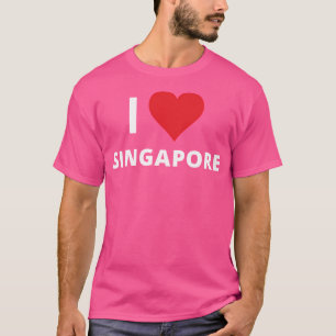 Camiseta Eu amo Singapura (Escuro)