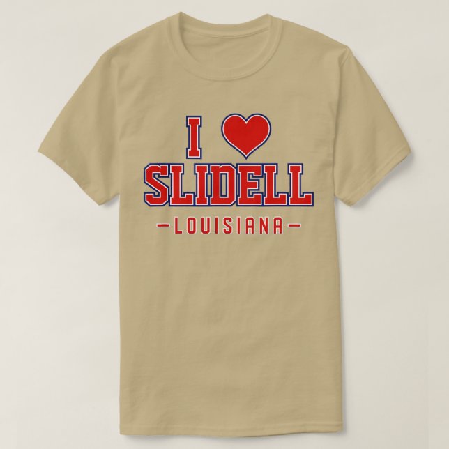 Camiseta Eu Amo Slidell Louisiana (Frente do Design)