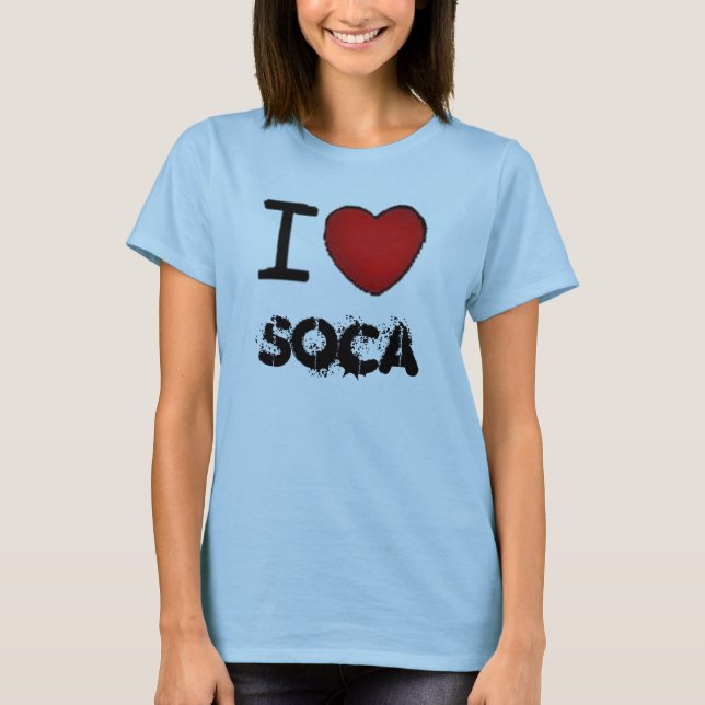 Camiseta Eu amo SOCA (Frente)
