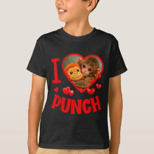 Camiseta Eu amo soco doce bebê macaco soco