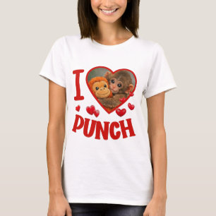 Camiseta Eu amo soco macaco bebê fofo Soco, bebê fofo macac