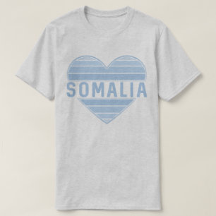 Camiseta Eu Amo Somália, Coração Somali