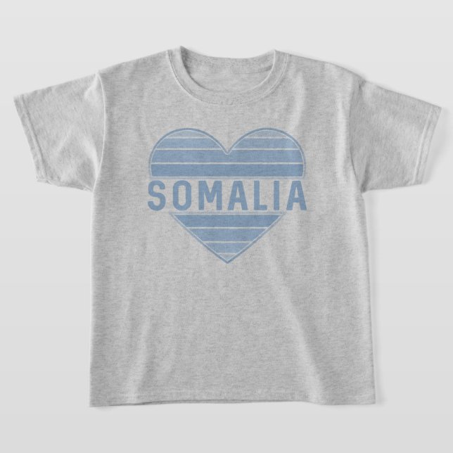 Camiseta Eu Amo Somália, Coração Somali (Postura )