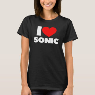 Camiseta Eu Amo Sonic Coração