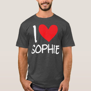 Camiseta Eu Amo Sophie Name Personalizado Rapariga Bff Fri