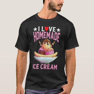 Camiseta Eu Amo Sorvete Caseiro Sorbet Picolé Mochi