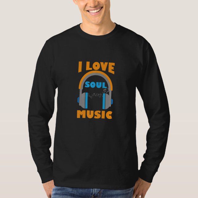 Camiseta Eu Amo Soul Music Músico Músico Melody Premium (Frente)