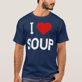 Camiseta Eu Amo Soup American Comida
