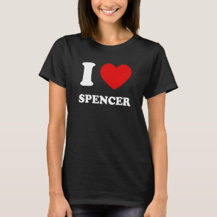 Camiseta Eu Amo Spencer I Heart Spencer Funny First Name Sp