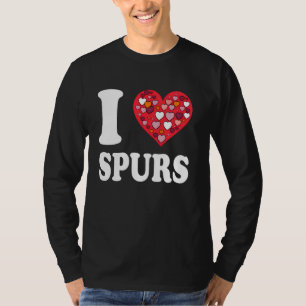 Camiseta Eu Amo Spurs, Eu Amo Heart Spurs Nome Personalizad