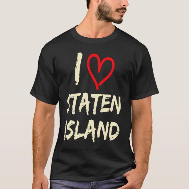 Camiseta Eu Amo Staten Island (Frente)
