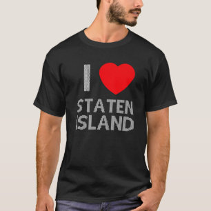 Camiseta Eu Amo Staten Island Correspondendo Suor De Natal 