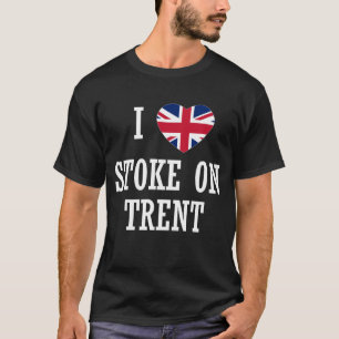 Camiseta Eu amo Stoke no Trent England Union Jack Flag Hear