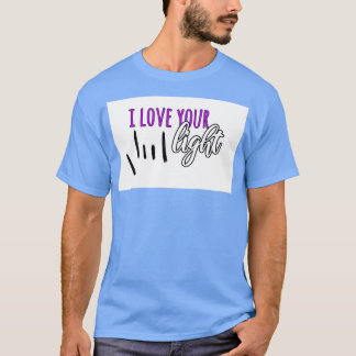 Camiseta Eu Amo Sua Luz Surda Primavera Ocidental Acordando