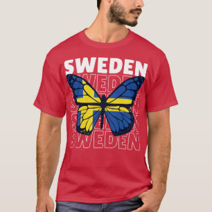 Camiseta Eu Amo Suecia Bandeira sueca Orgulho sueco