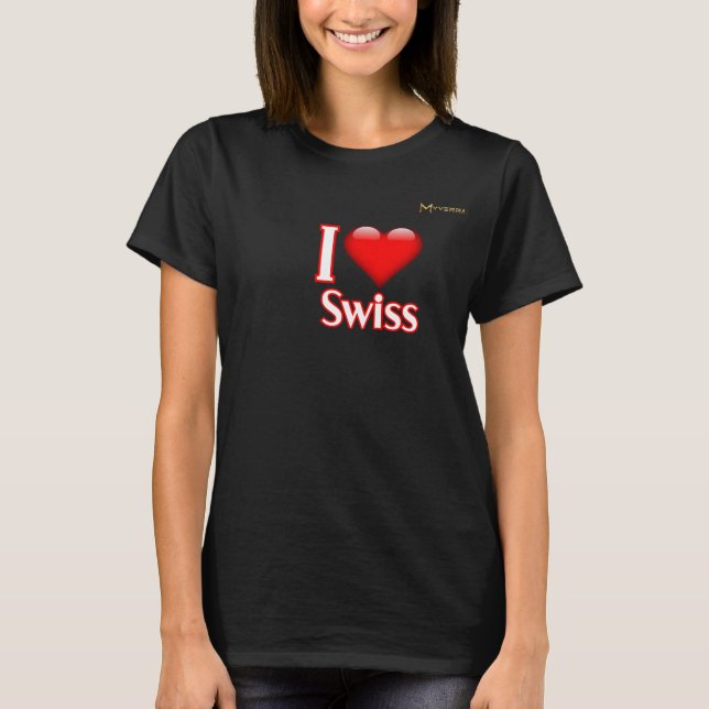 Camiseta Eu Amo Suíça (Frente)