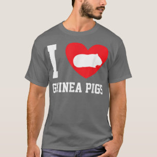 Camiseta Eu Amo Suíno Coração Guiné Pig Pet Lover