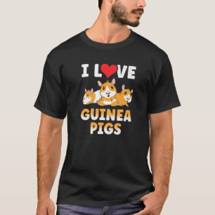 Camiseta Eu Amo Suínos Guiné Animal Pig Lover Pet Cort