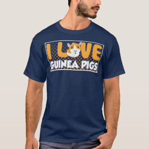 Camiseta Eu Amo Suínos Guiné Pig Lover Pet Animal Cut