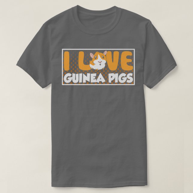 Camiseta Eu Amo Suínos Guiné Pig Lover Pet Animal Cut (Frente do Design)