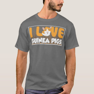 Camiseta Eu Amo Suínos Guiné Pig Lover Pet Animal Cut
