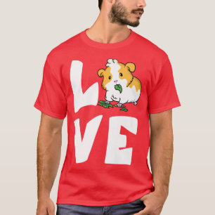 Camiseta Eu Amo Suínos-guineis Cute-Guiné Proprietário de P